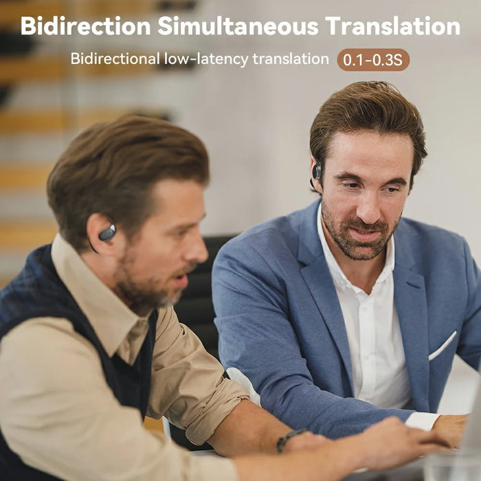 V13 AI Translation Headset Multi Languages Real Time Interpretation Bluetooth-Compatible Earphones - 4