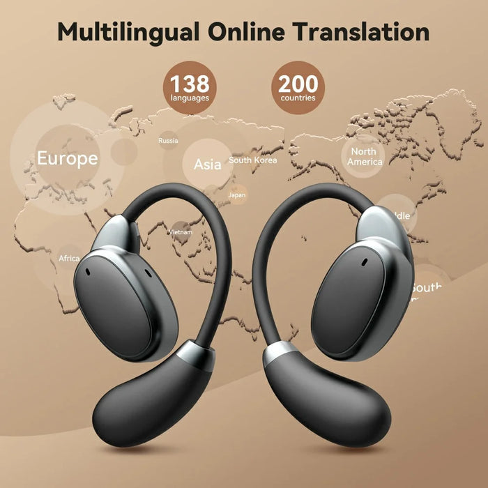 V13 AI Translation Headset Multi Languages Real Time Interpretation Bluetooth-Compatible Earphones - 5
