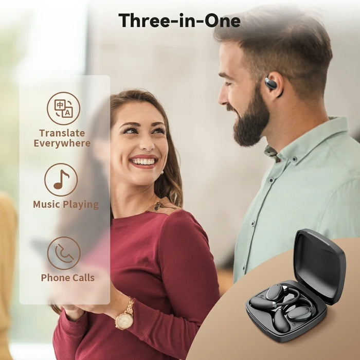 V13 AI Translation Headset Multi Languages Real Time Interpretation Bluetooth-Compatible Earphones - 6