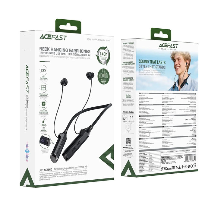 ACEFAST N6 Neck Hanging Wireless Earphones Bluetooth-Compatible IPX4 Waterproof Music Headset - 7