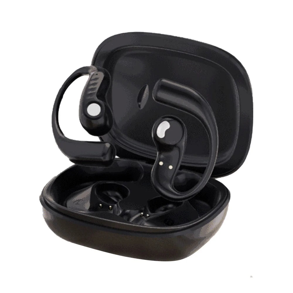 LX90 Ear Hook Design Sports Earphones Touch Control TWS Bluetooth-compatible Wireless Earbuds - Black - 1