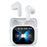 LX50 Bluetooth-Compatible Earphones In Ear ANC Noise Cancelling Headset with Touch Control Color Screen Charging Case - White - 1