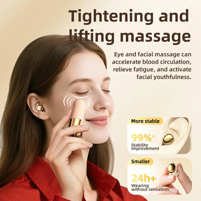 S13 Wireless Earbuds Sleep Aid Headset with Massage Function Vibration Mode Noise Cancelling for Relaxation / Stress Relief - White - 3