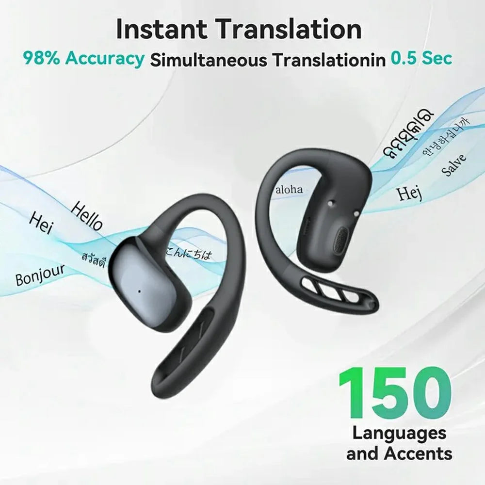 V22 Real-Time Translation Headset Multi-Language Interpretation Conference Travel Abroad Smart Earphones - 5