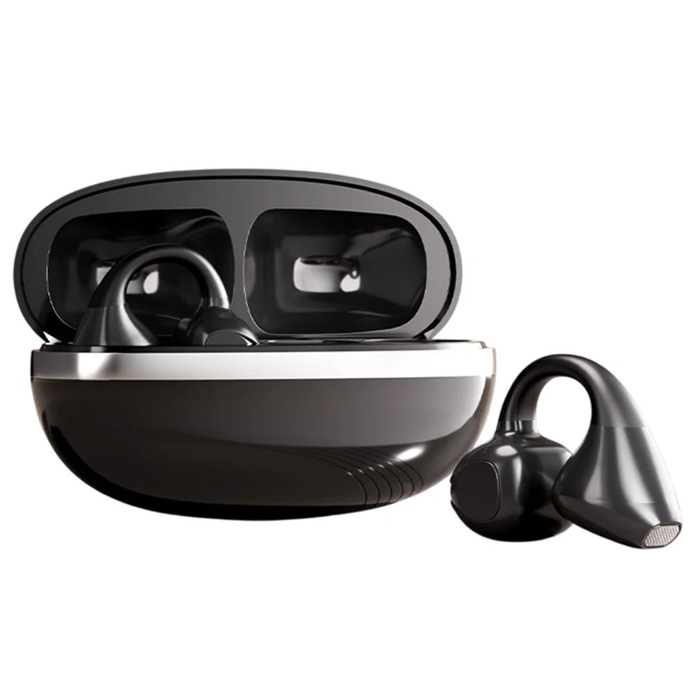 M88 Ear Clip Wireless Bluetooth-Compatible Headset Stereo Sound IPX4 Sweatproof Sports Earphones - Black - 1