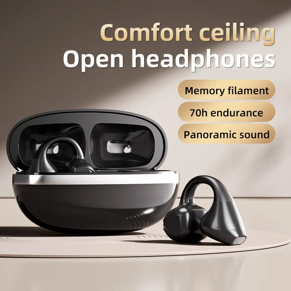 M88 Ear Clip Wireless Bluetooth-Compatible Headset Stereo Sound IPX4 Sweatproof Sports Earphones - Black - 2