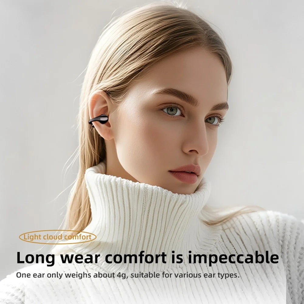 M88 Ear Clip Wireless Bluetooth-Compatible Headset Stereo Sound IPX4 Sweatproof Sports Earphones - Black - 3