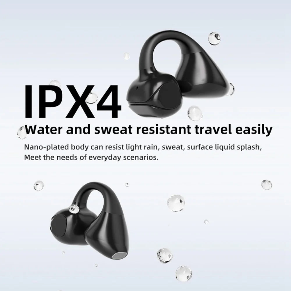 M88 Ear Clip Wireless Bluetooth-Compatible Headset Stereo Sound IPX4 Sweatproof Sports Earphones - Black - 5