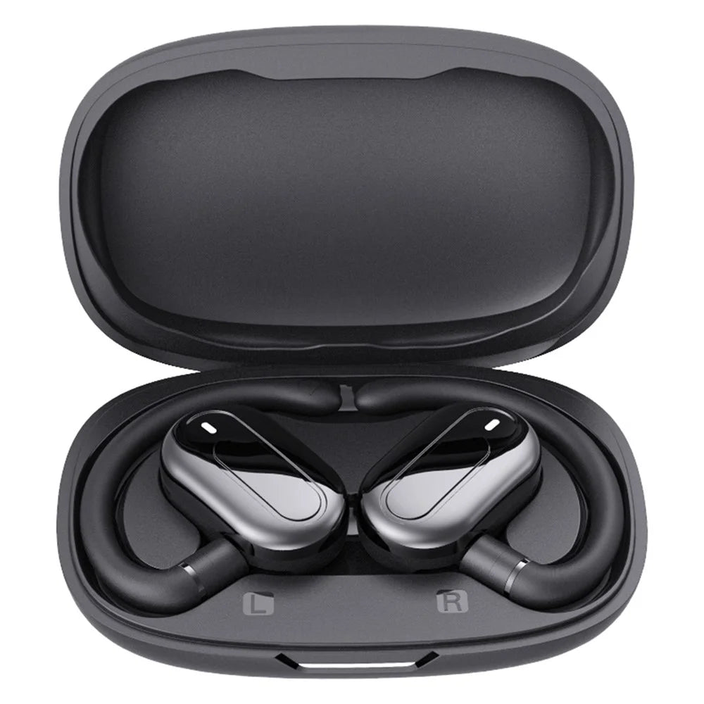 Open Ear Wireless Earbuds Bluetooth-Compatible 5.4 Headphones for Outdoor Running Sports Stereo - Black - 1