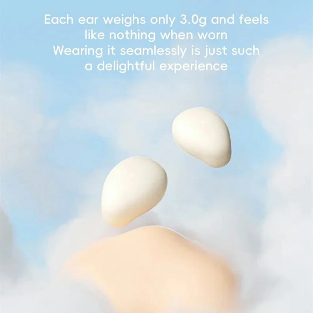 MY001 Sleep TWS Bluetooth-Compatible Earbuds In-Ear Music Earphones with Digital Display Charging Case - Nude - 5