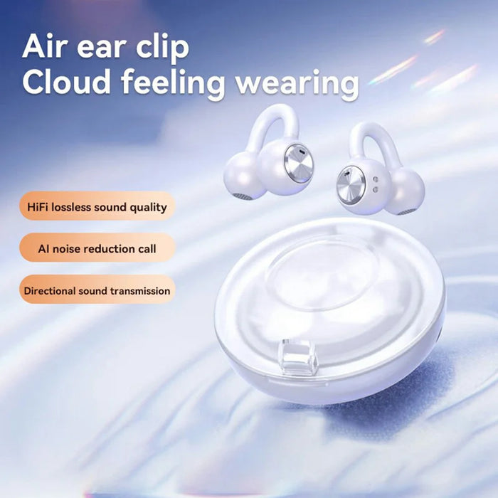 DL3 Ear Clip Wireless Bluetooth-compatible Earphones HiFi Sound Noise Reduction Earbuds - White - 2