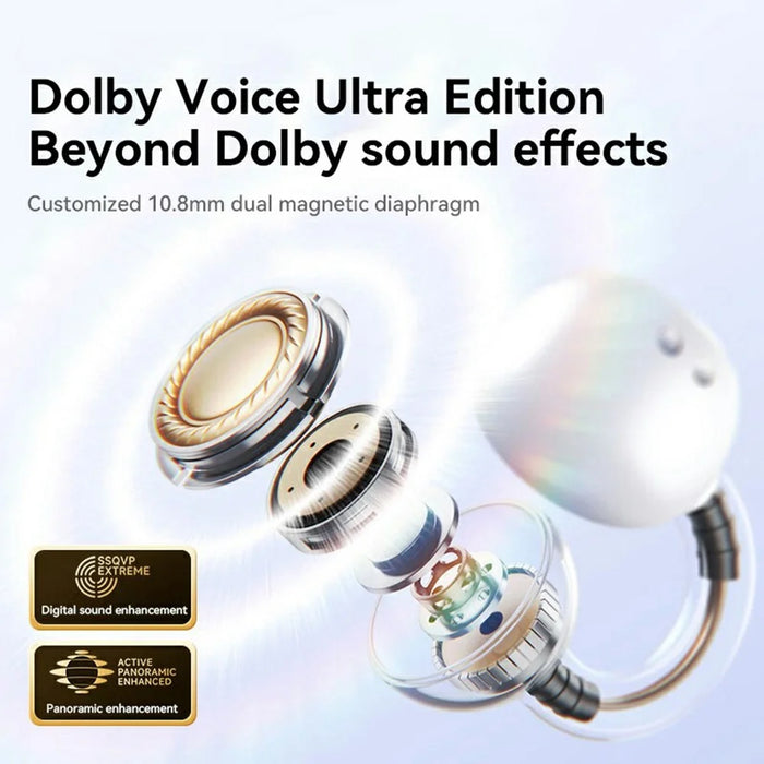 DL3 Ear Clip Wireless Bluetooth-compatible Earphones HiFi Sound Noise Reduction Earbuds - White - 5