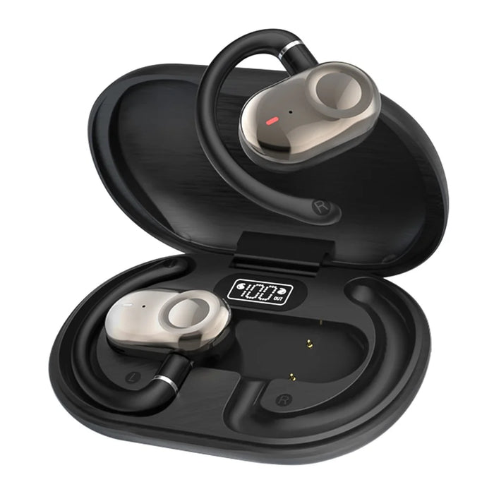 BT 5.4 AI Smart Translator Earbuds Open Ear Design Multi-Angle Adjustable Language Translation - Black - 3