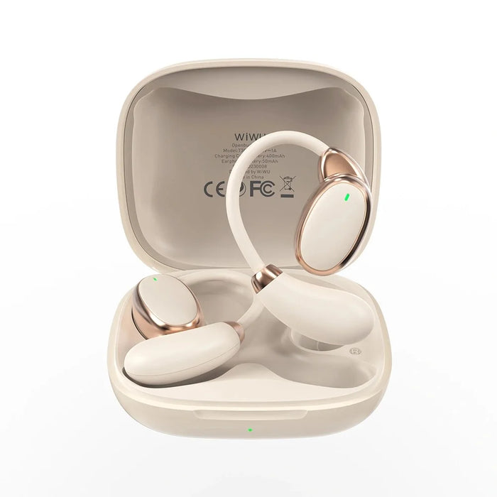 WIWU T30 Open Ear Bluetooth-compatible Earphones Ear Hook Bone Conduction Wireless Headphones - White - 4