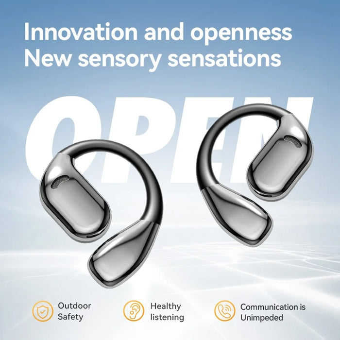 Smart AI Translation Earbuds ANC Noise Cancellation Multilingual Translator Open Ear Bluetooth-compatible Earphones - Black - 6