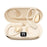 Open Ear Wireless Earbuds Noise Reduction Bluetooth-compatible Headphones with Leather Coated Charging Case - Nude - 2