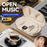 Open Ear Wireless Earbuds Noise Reduction Bluetooth-compatible Headphones with Leather Coated Charging Case - Nude - 6