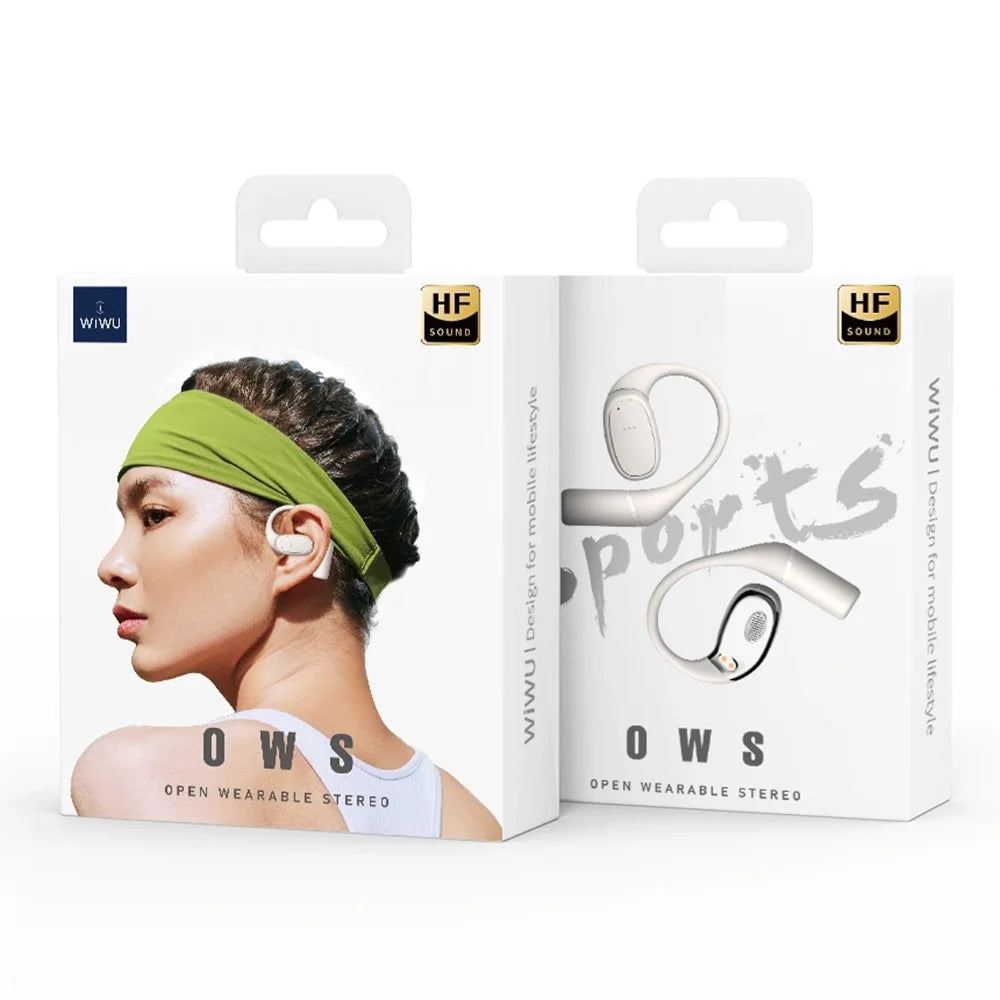 WIWU O300 OWS Bone Conduction Bluetooth-compatible Headphones Stereo Sports Earphones - White - 4