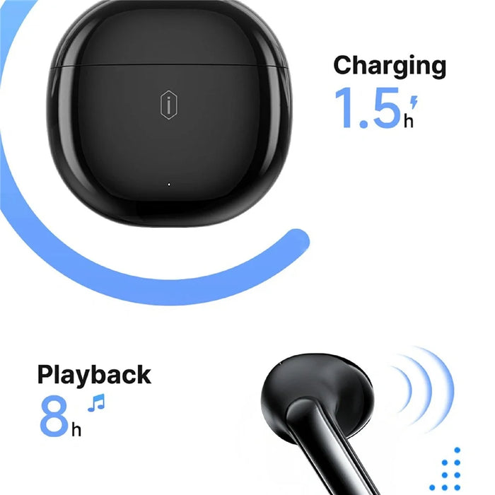 WIWU T31 ENC Wireless Bluetooth-Compatible Earphones 4 Mic Noise Cancellation Waterproof Music Headsets - Black - 5