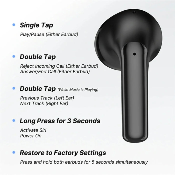WIWU T31 ENC Wireless Bluetooth-Compatible Earphones 4 Mic Noise Cancellation Waterproof Music Headsets - Black - 7