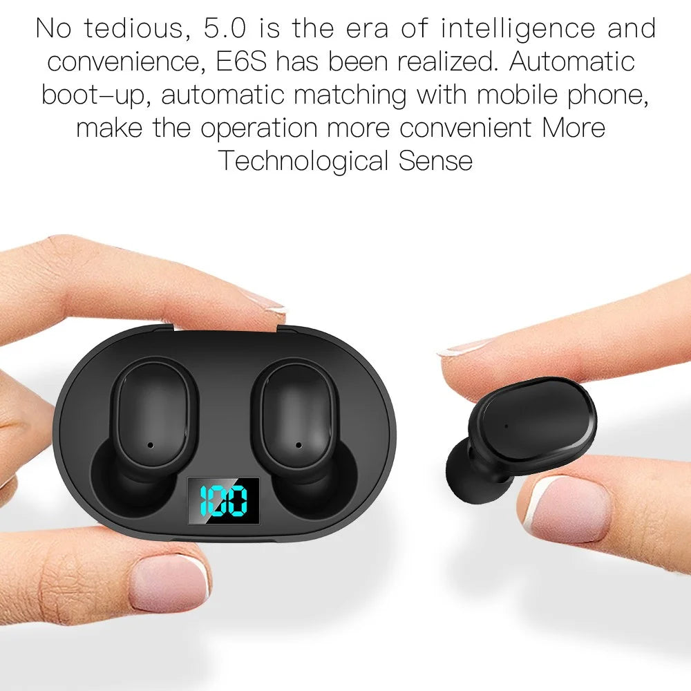 E6S True Wireless Bluetooth-Compatible Earbuds HiFi Sound Stereo In-Ear Earphones - 2