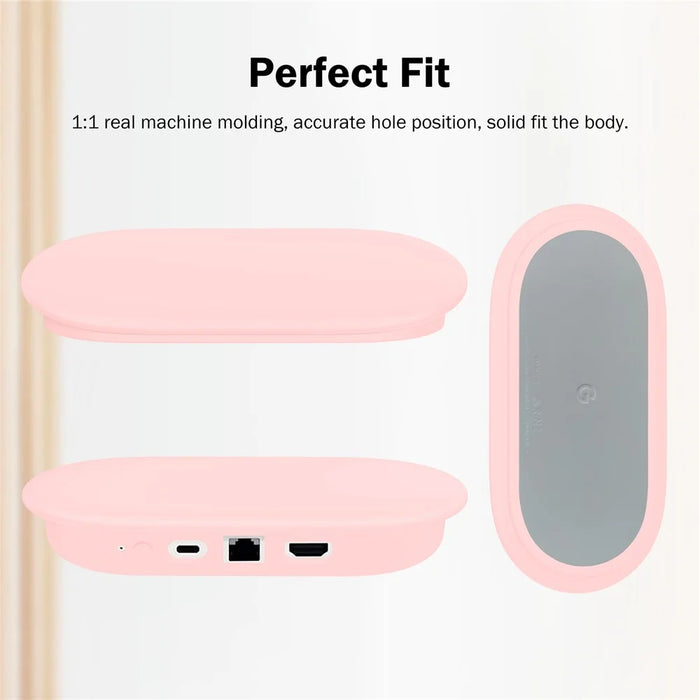 For Google TV Streamer 4K Silicone Protective Case Shockproof Anti Drop Cover - Black - 5