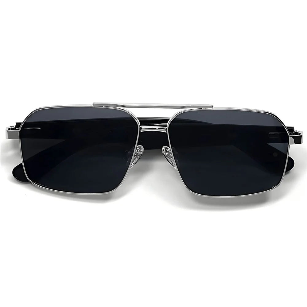 GT-31 UV400 Protection Sunglasses HD Audio Bluetooth-compatible Music Call  AI Translation Smart Glasses - Silver+Grey - 2