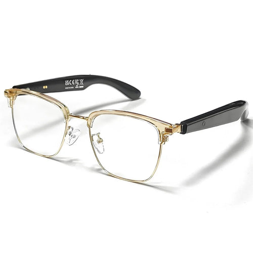 GT-33 AI Translation Smart Glasses Anti Blue Light Eyeglasses Support Bluetooth-compatible Music / Call - Gold+Tawny - 1