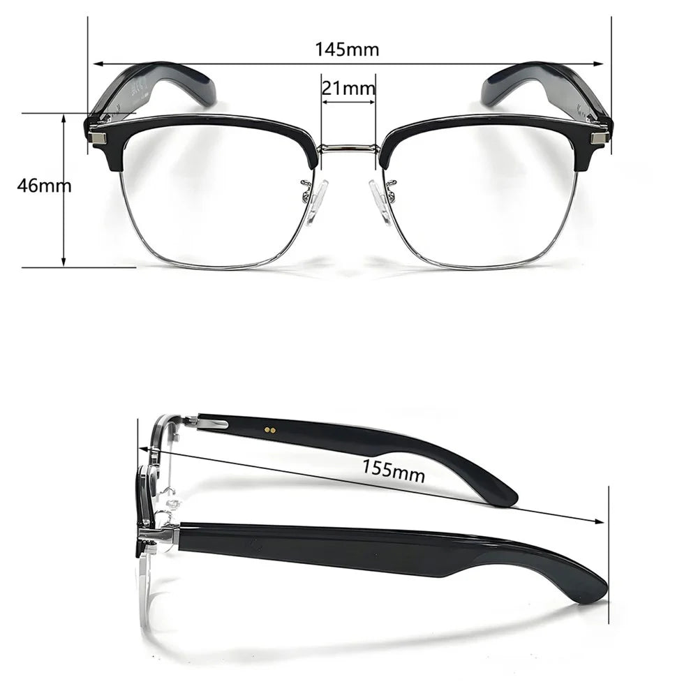 GT-33 AI Translation Smart Glasses Anti Blue Light Eyeglasses Support Bluetooth-compatible Music / Call - Gold+Tawny - 7