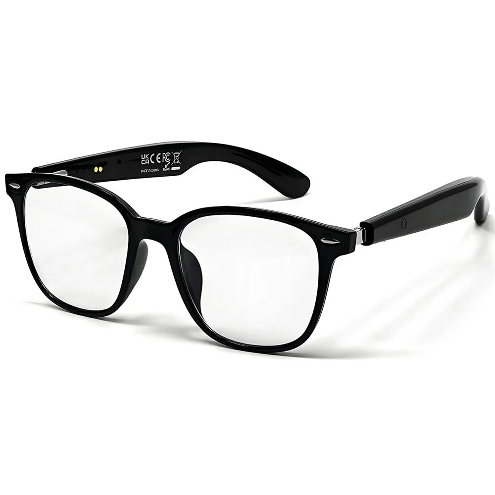 GT-35 AI Intelligent Translation Glasses Blue Light / UV Protection Bluetooth-compatible Music / Call Eyeglasses - Black+Anti Blue Light Lens - 1