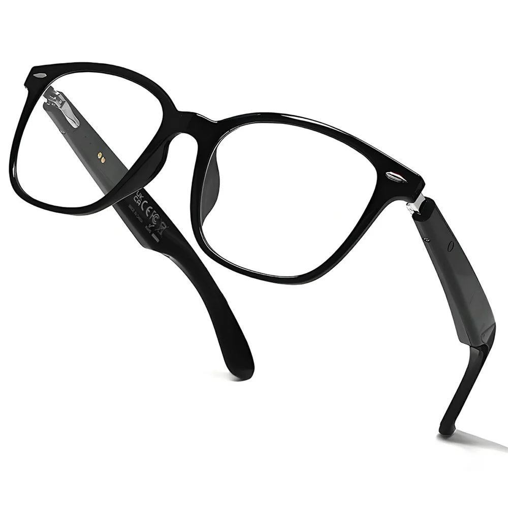 GT-35 AI Intelligent Translation Glasses Blue Light / UV Protection Bluetooth-compatible Music / Call Eyeglasses - Black+Anti Blue Light Lens - 2