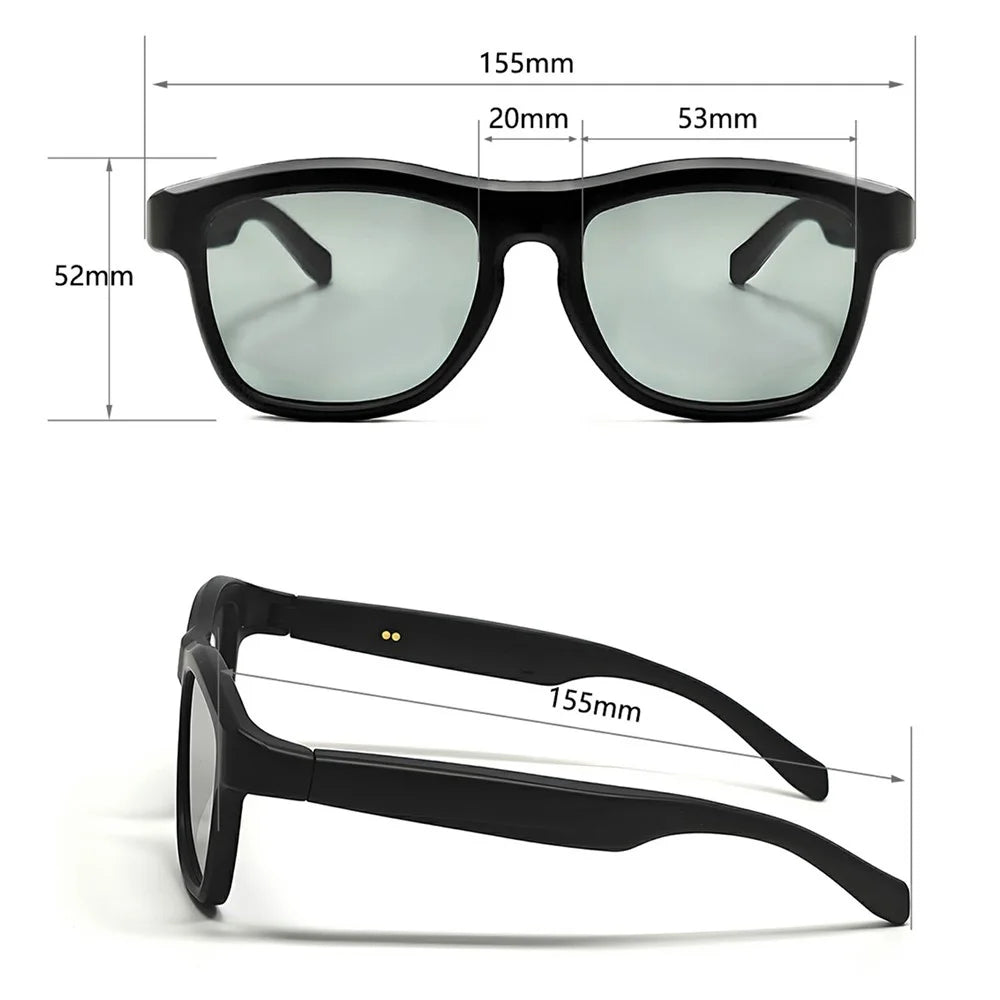 GV-90 AI Translation Smart Glasses Touch Color Changing Lens HD Audio Bluetooth-compatible Music Eyeglasses - Blue - 7
