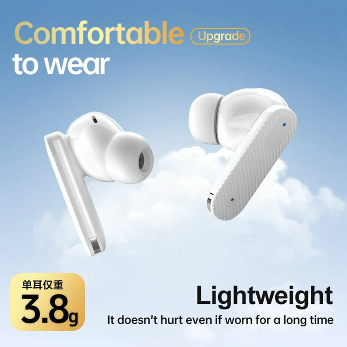 FINEBLUE Wireless Stereo TWS Earphones Dual Mic ANC Noise Cancellation Bluetooth-Compatible Headsets - White - 4