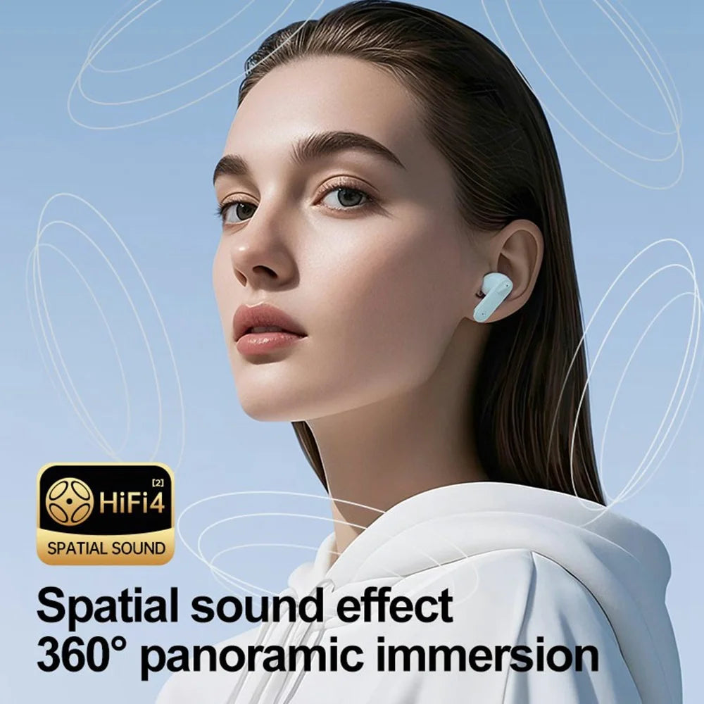 FINEBLUE Wireless Stereo TWS Earphones Dual Mic ANC Noise Cancellation Bluetooth-Compatible Headsets - White - 5