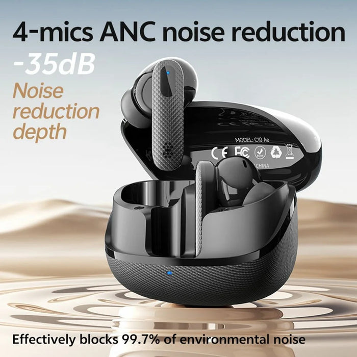 FINEBLUE Wireless Stereo TWS Earphones Dual Mic ANC Noise Cancellation Bluetooth-Compatible Headsets - White - 6