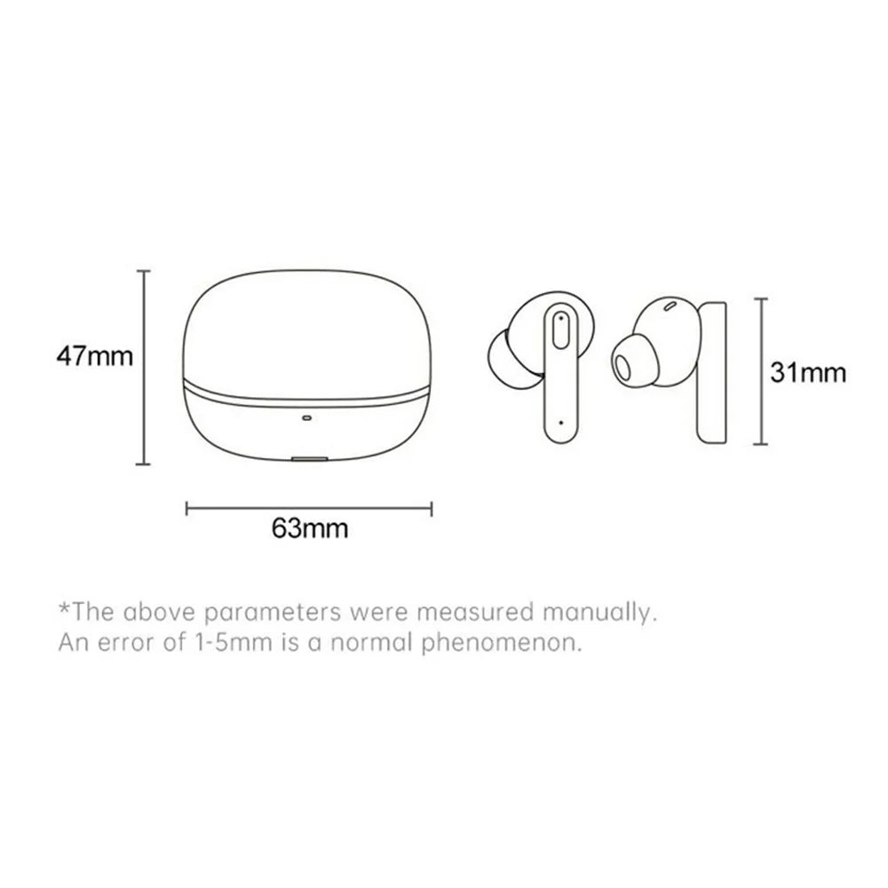 FINEBLUE Wireless Stereo TWS Earphones Dual Mic ANC Noise Cancellation Bluetooth-Compatible Headsets - White - 7