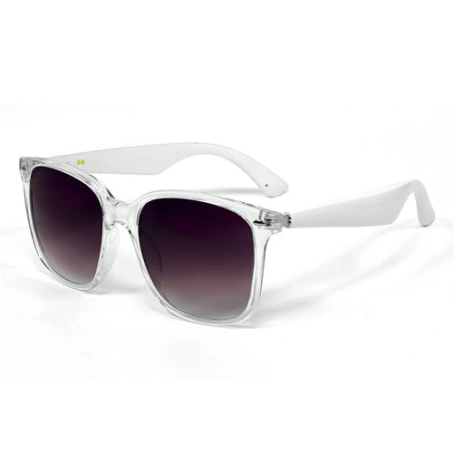 GY500 Touch Control AI Translation Smart Glasses Anti UV Sunglasses Bluetooth-compatible Headset Eyeglasses - Clear Frame+Gradient Purple Lens - 1