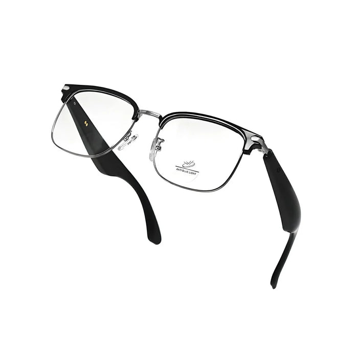 GY600 AI Translation Smart Glasses Bluetooth-compatible Wireless Headset Anti Blue Light Eyeglasses - Silver+Black - 3