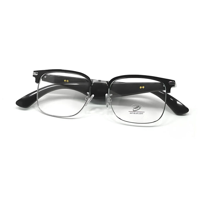 GY600 AI Translation Smart Glasses Bluetooth-compatible Wireless Headset Anti Blue Light Eyeglasses - Silver+Black - 4