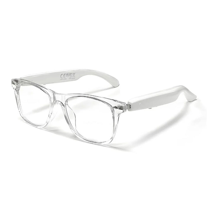 F16 AI Translation Bluetooth-compatible Earphone Glasses Touch Control Wireless Headset Smart Eyewear - Clear Frame / Anti Blue Light - 2