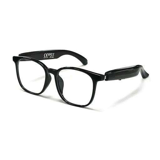 F19 Anti Blue Light Smart Eyewear Real Time AI Translation Wireless Bluetooth-compatible Earphone Glasses - Black Frame+Clear Lens - 1