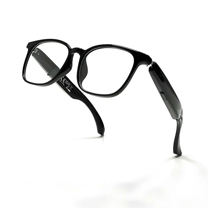 F19 Anti Blue Light Smart Eyewear Real Time AI Translation Wireless Bluetooth-compatible Earphone Glasses - Black Frame+Clear Lens - 4