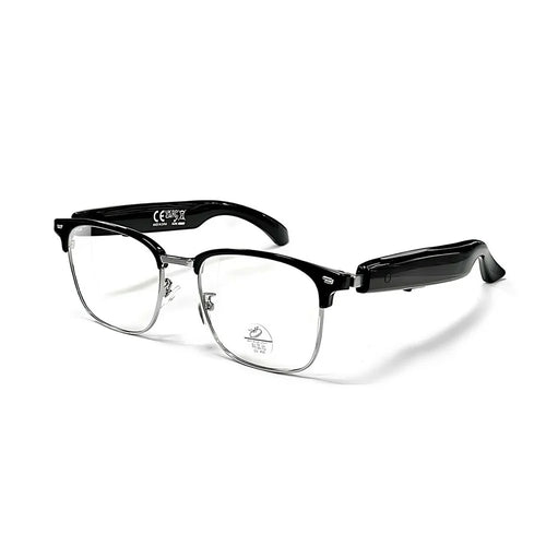F20 AI Translation Wireless Headset Smart Eyewear Bluetooth-compatible Music Calls Intelligent Glasses - Silver Frame / Anti Blue Light - 1