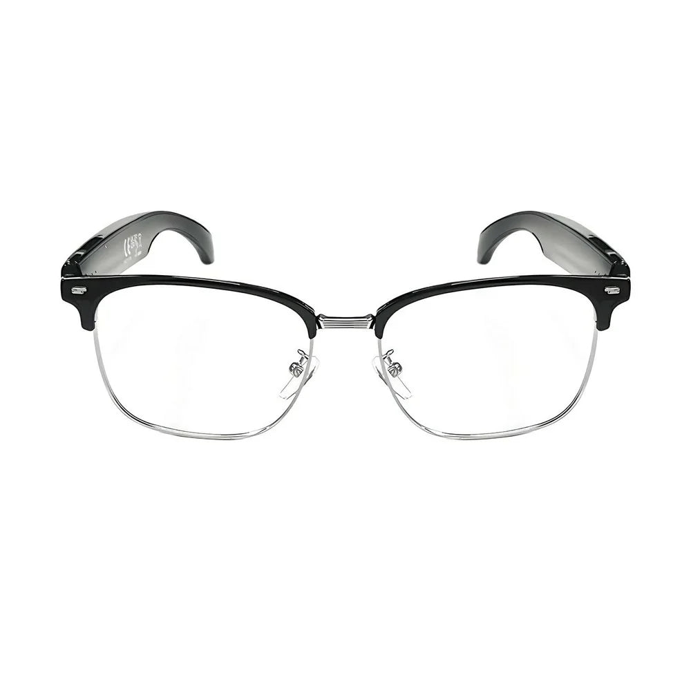 F20 AI Translation Wireless Headset Smart Eyewear Bluetooth-compatible Music Calls Intelligent Glasses - Silver Frame / Anti Blue Light - 5