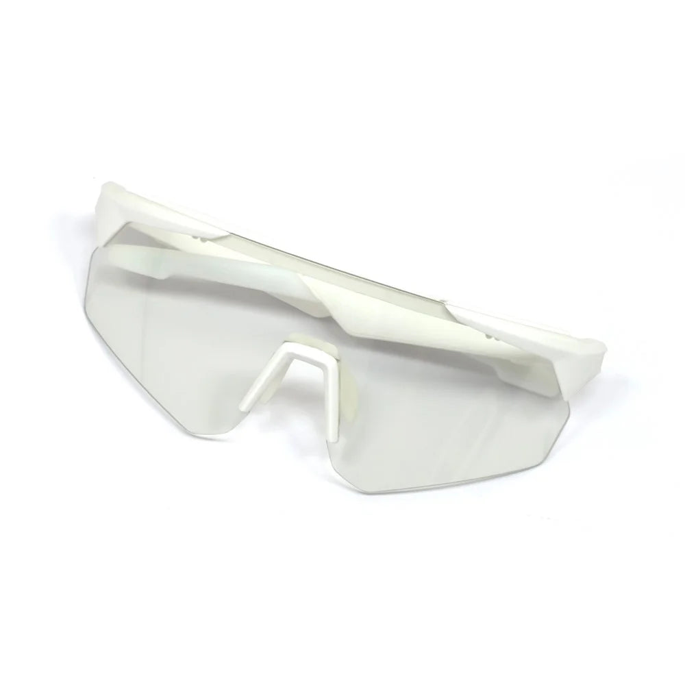 QY-Pro2 Outdoor Sports Cycling AI Translation Bluetooth-Compatible Glasses Music Calling Smart Eyewear - White Frame / Color Changing Lens - 2