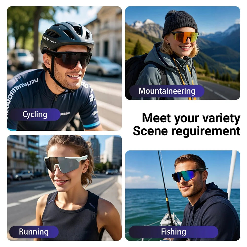 QY-Pro2 Outdoor Sports Cycling AI Translation Bluetooth-Compatible Glasses Music Calling Smart Eyewear - White Frame / Color Changing Lens - 6