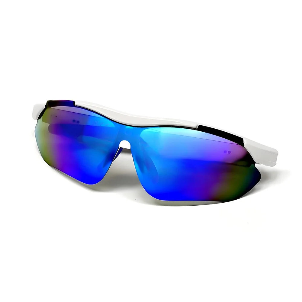 QY-Pro3 AI Translation Bluetooth-Compatible Glasses Outdoor Sports Cycling Music Calls Smart Eyewear - White+Blue - 3
