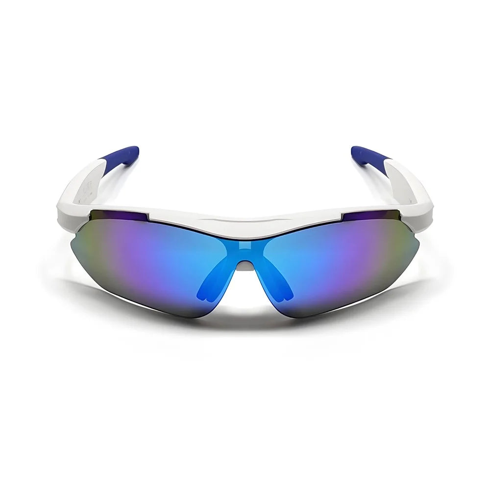 QY-Pro3 AI Translation Bluetooth-Compatible Glasses Outdoor Sports Cycling Music Calls Smart Eyewear - White+Blue - 4
