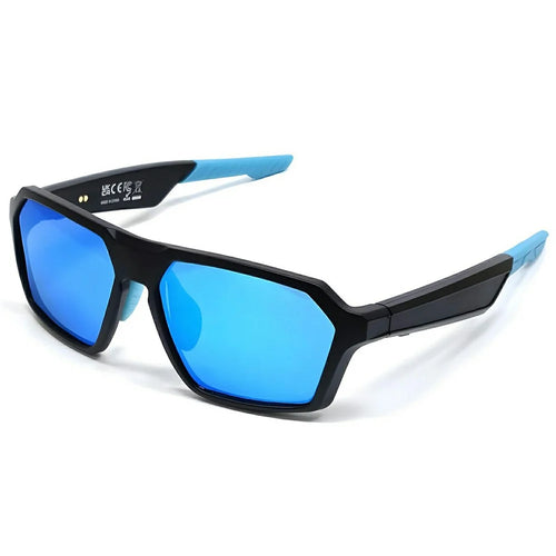 QY-Pro5 Outdoor Sports Cycling Bluetooth-Compatible Glasses AI Translation Music Calls Smart Eyewear - Blue - 1