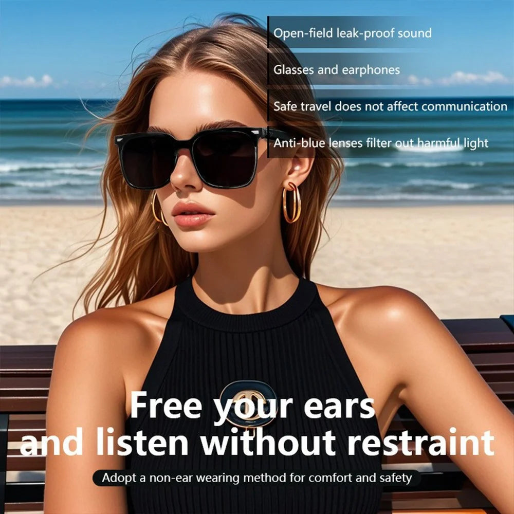 GS01 AI Translation Wireless Earphone Bluetooth-compatible Glasses Polarized Lens Smart Eyewear for Driving Cycling - 5